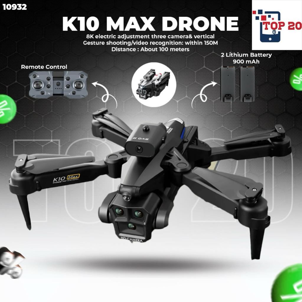 K10MAX Foldable Drone HD in Gadgets | Bravo - Mobile Accessories Wholesale