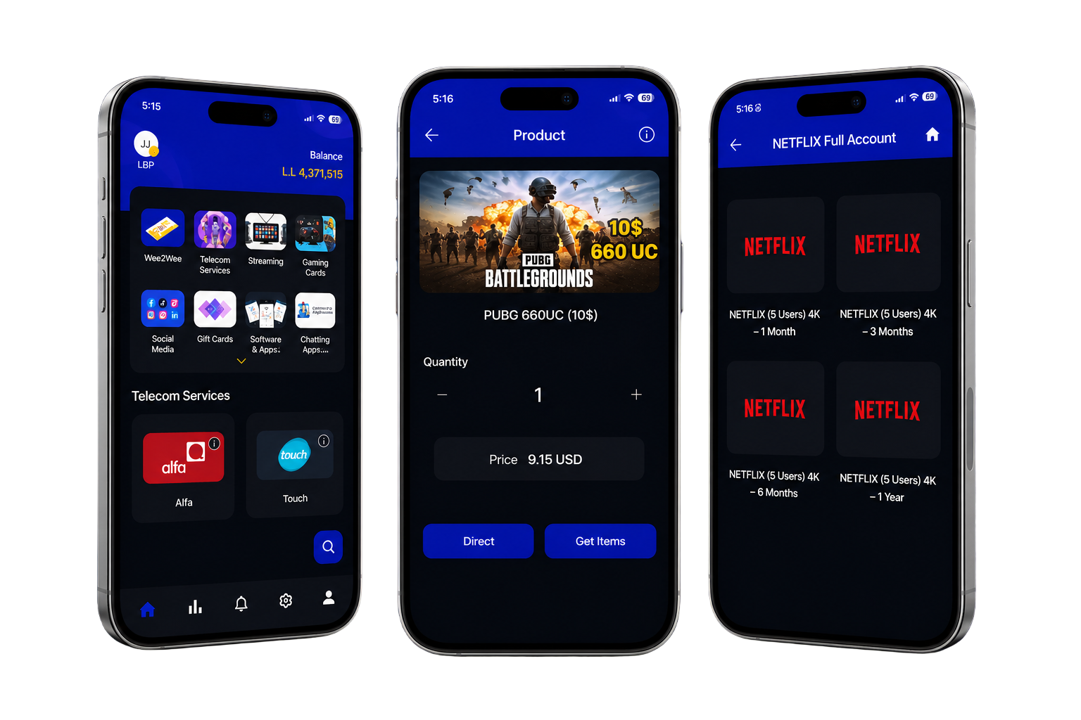WeeCard Application Interface